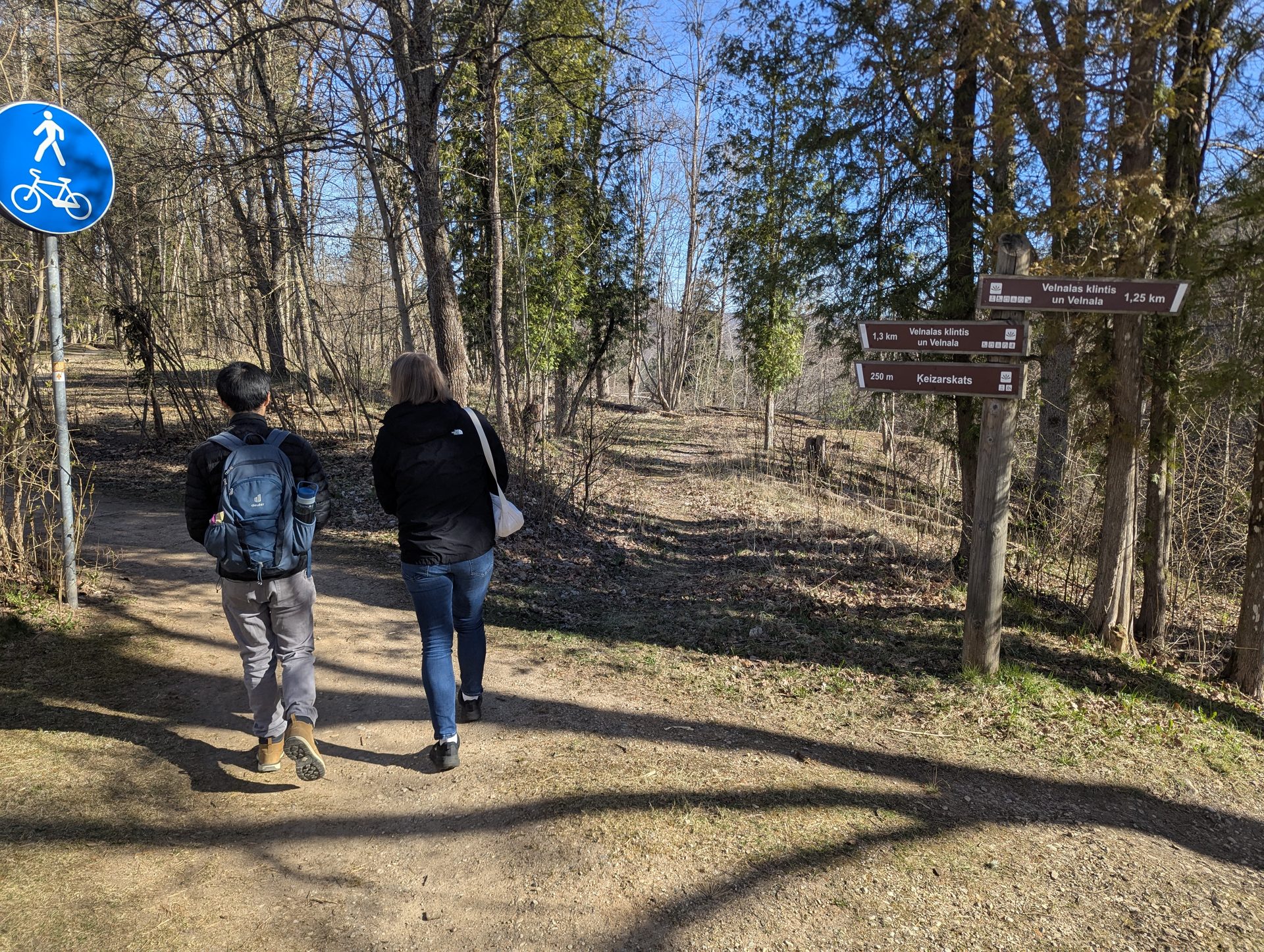 Sentiers de la vallée de la Gauja près de Velnu klints (Falaises du Diable)